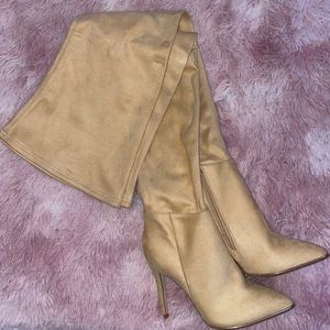Nude Thigh High Boots